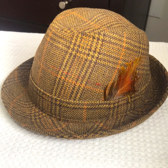 Vintage Plaid Wool Fedora - made in London UK - Picture 2 of 7